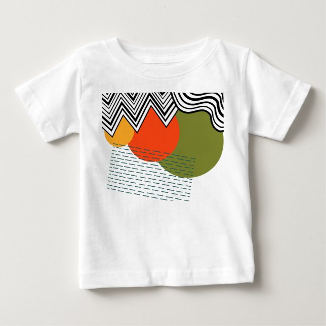 Abstraktens moderna medelårhundrade t shirt (Framsida)