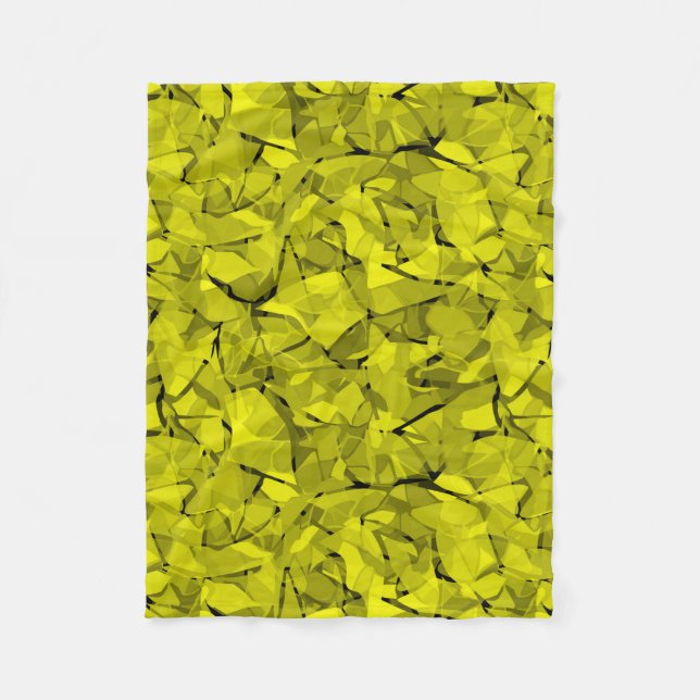 Abstraktens moderna mönster med mosaiskt kristallk fleecefilt (Framsidan)