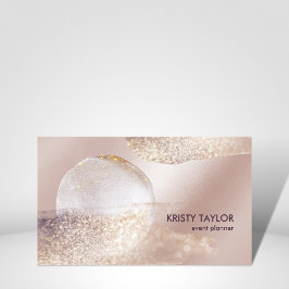 abstraktens moderna  rosa i ro guld visitkort