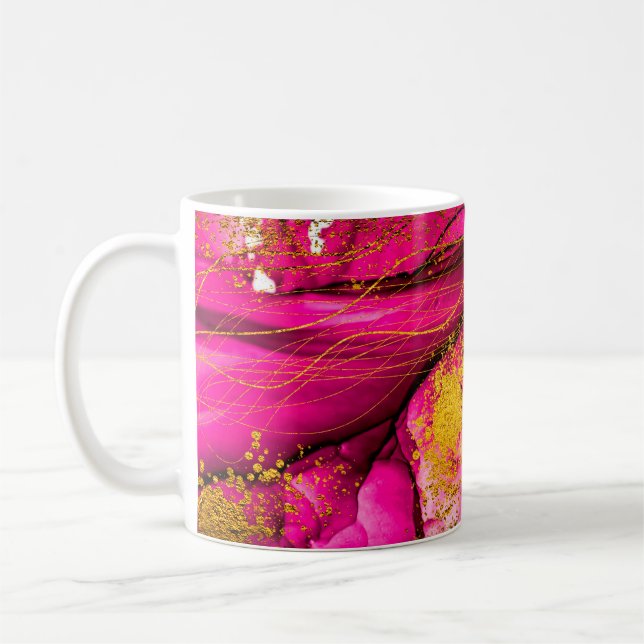 Abstraktens moln-ART. Öppen kreativitet. Maste Kaffemugg (Vänster)