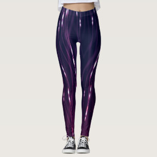 Abstraktens Mörk Lila Leggings
