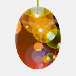 Abstraktens Multifärgad Len Flare Julgransprydnad Keramik