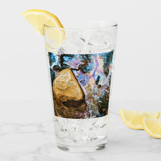abstraktens natur fortfarande vatten glaskopp (Framsida Ice)