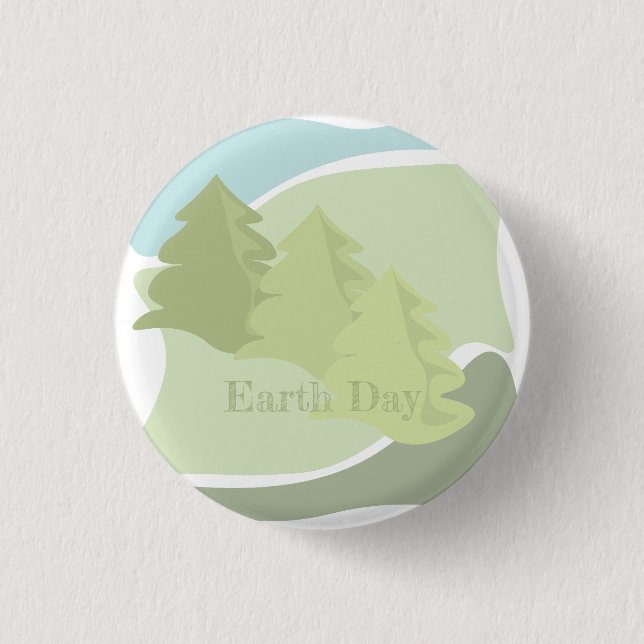 Abstraktens naturliga landskap med träd och himlar knapp (Framsida)