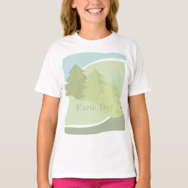 Abstraktens naturliga landskap med träd och himlar t shirt