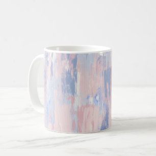 Abstraktens och blå färglinjer kaffemugg