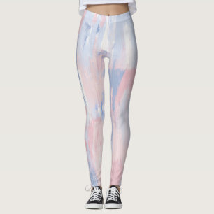Abstraktens och blå färgstift leggings