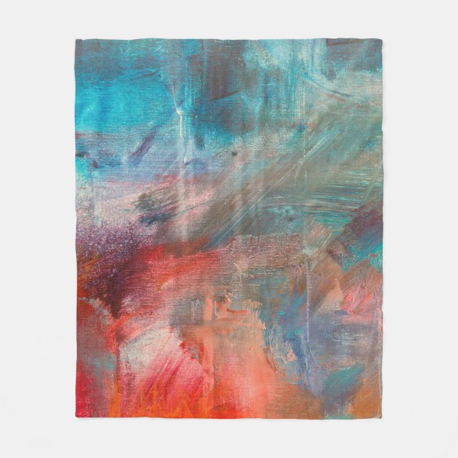 Abstraktens oljemålning - bakgrund. Olja på canvas Fleecefilt (Framsidan)