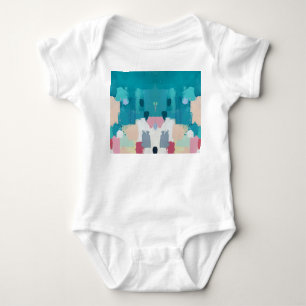 Abstraktens oljemålning, färglöst struktur. t shirt