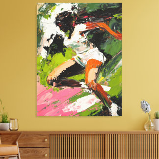 ABSTRAKTENS OLJEMÅLNING i RÖRELSE Canvastryck