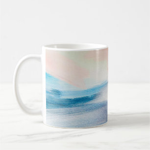 Abstraktens oljemålning, struktur. kaffemugg