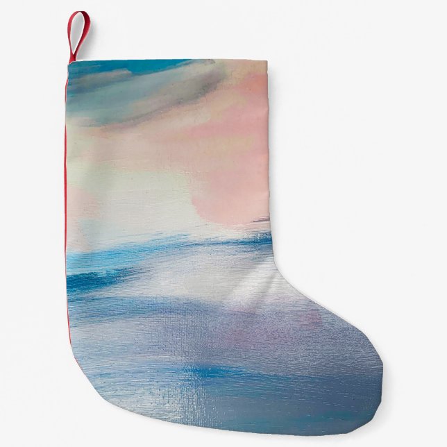 Abstraktens oljemålning, struktur. liten julstrumpa (Framsidan)