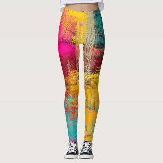 Abstraktens oljemålning, uttrycklig bakgrund. leggings