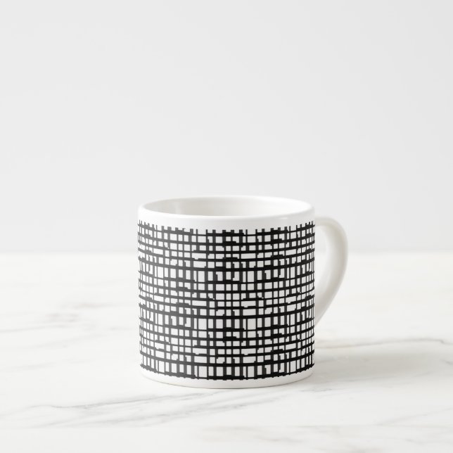 Abstraktens optiska rutnät Espresso Mugg Espressomugg (Framsida höger)