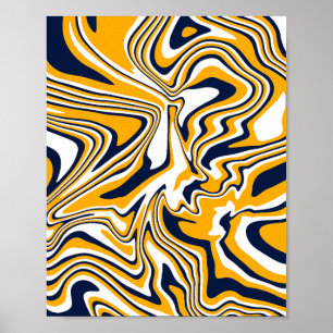 Abstraktens Orange, flöde Poster
