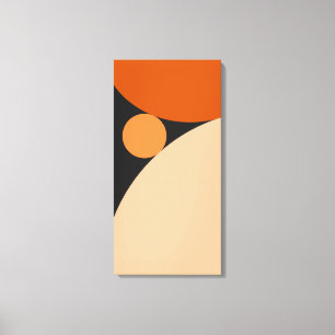 Abstraktens Orange och persikocirklar Canvastryck