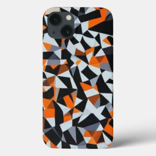 Abstraktens Orange och svart geometrisk grafik