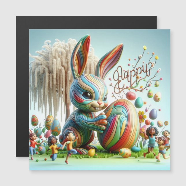 Abstraktens Påskhare log (Fram/baksida)