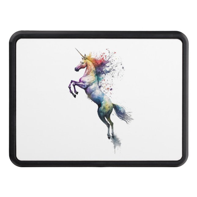 Abstraktens regnbåge färgadens vattenfärg i enmajs dragkroksskydd (Framsidan)