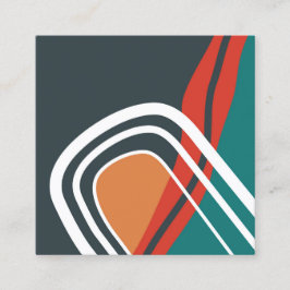 Abstraktens regnbågsdel fyrkantigt visitkort