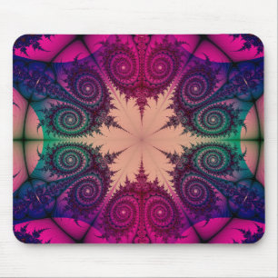 Abstraktens Rosa Kaleidoscope Fractal design Musmatta