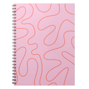 Abstraktens Rosa och Orange Mönster Anteckningsbok