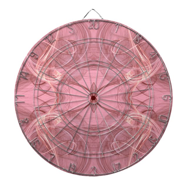 Abstraktens Rosa och Vit avart Darttavla (Framsidan)