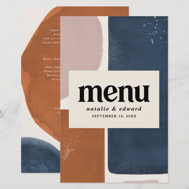 Abstraktens rost, flotta + rosans moderna contempo (Fram/baksida)