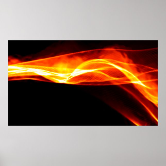 Abstraktens rött brandsläckning mot svart bakgrund poster (Framsidan)