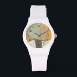 Abstraktens sammansättning med matat Färg Armbandsur<br><div class="desc">Det muterade färg i denna Norman Wyatt-sammansättning skadar Piet Mondrians abstrakt. Medan de färger som används tonas ned talar färg tillsammans högt och riktar uppmärksamheten på biet. Köp ditt exemplar idag!</div>