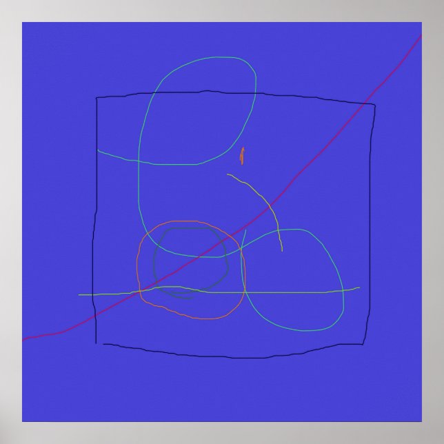 Abstraktens sammansättning med överlappande Linjer Poster (Framsidan)