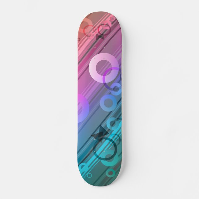 Abstraktens sammansättning mini skateboard bräda 18,5 cm (Framsida)