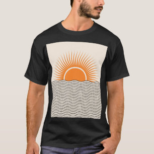 Abstraktens solnedgång: geometrisk boho decor. t shirt