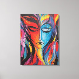 Abstraktens spridningsfärg canvastryck