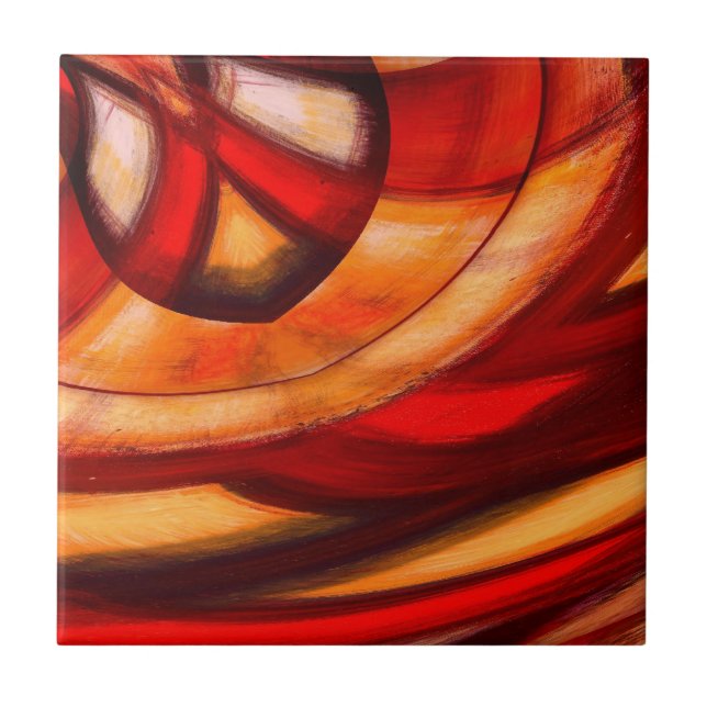 Abstraktens stödrastercirklar Poster Skriv ut Kakelplatta (Framsidan)