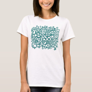 Abstraktens struktur - Grönten Moss Tee Shirt