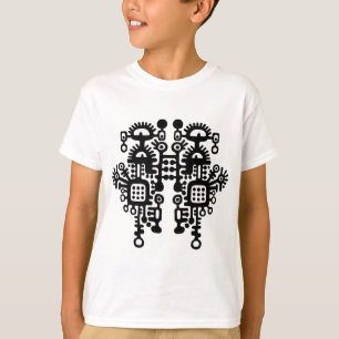 Abstraktens struktur - svartvitt tee shirt