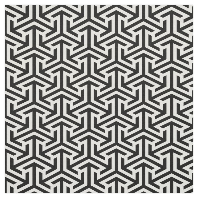 abstraktens svarta och vita geometriska utformning tyg (Provkarta)