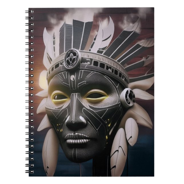 Abstraktens syn på inhemsk amerikansk chef anteckningsbok (Framsidan)