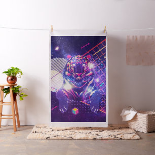 Abstraktens tiger-reflexdesign tyg