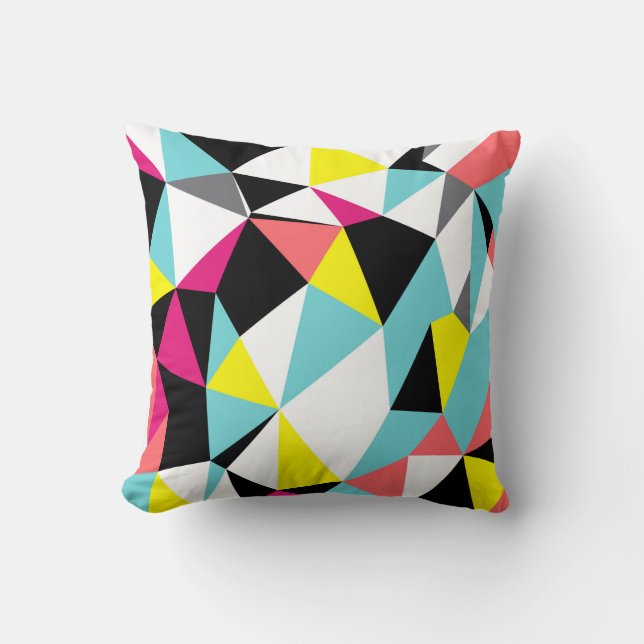 Abstraktens trianglar geometrisk bakgrund mönster kudde (Framsida)