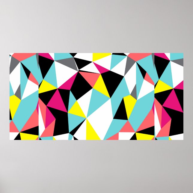 Abstraktens trianglar geometrisk bakgrund mönster poster (Framsidan)