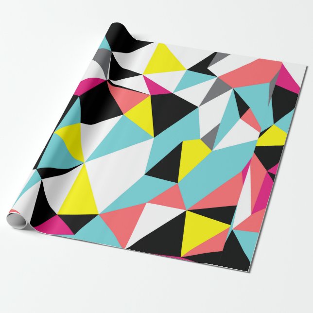 Abstraktens trianglar geometrisk bakgrund mönster presentpapper (Utrullad)