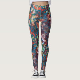Abstraktens uttryckssymbol leggings