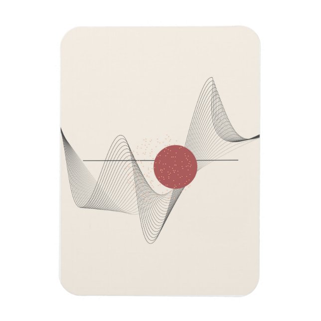 Abstraktens väggkonst magnet (Vertikal)