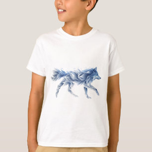 Abstraktens Varg Art: Geometric Animal Illustratio T Shirt