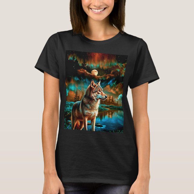 ABSTRAKTENS VARG i SKOGEN T Shirt (Framsida)