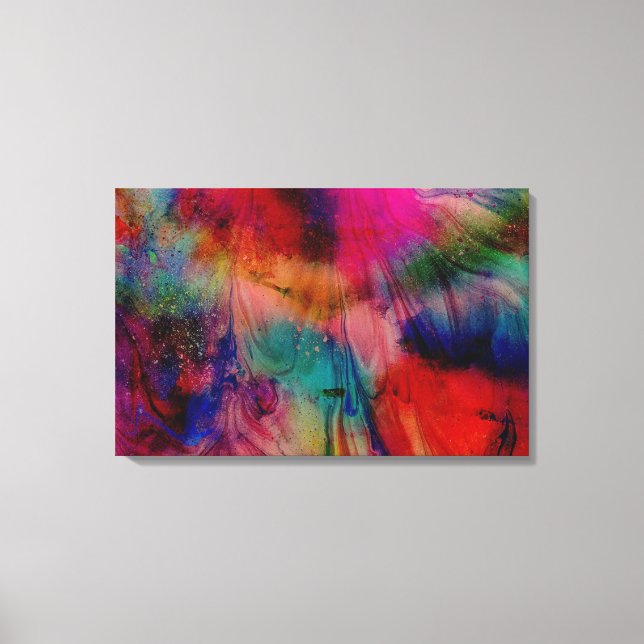Abstraktens vattenfärg canvastryck (Framsida)