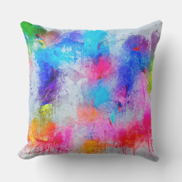 Abstraktens vattenfärg kudde