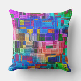 Abstraktens vattenfärg kudde